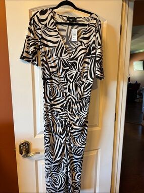 Black & White Zebra Print Dress